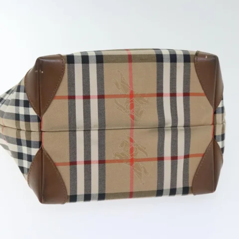 Burberry Vintage Pre-owned Canvas handbags Beige Dames