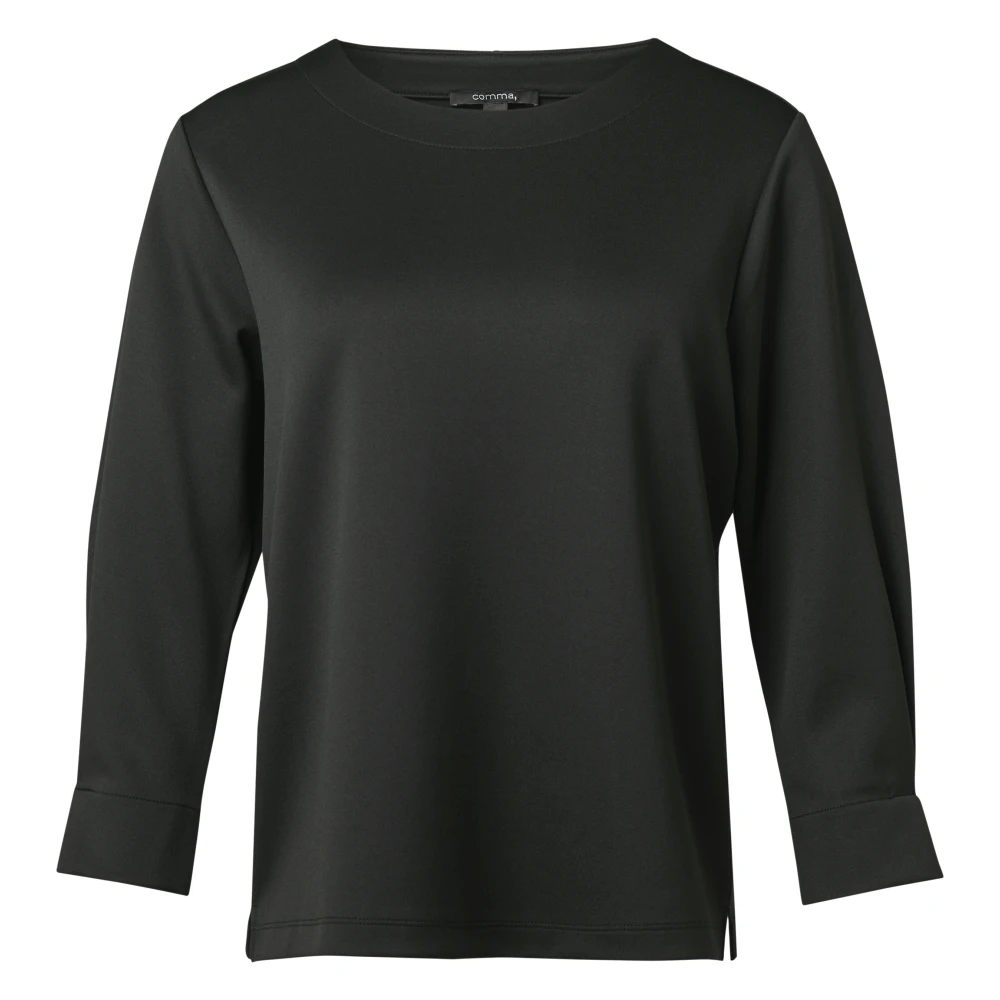 Comma Jersey Sweatshirt Black Dames