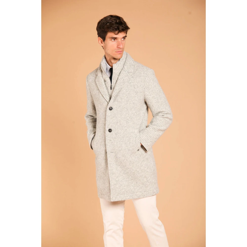 Mason's Woljas met Herringbone Patroon Gray Heren