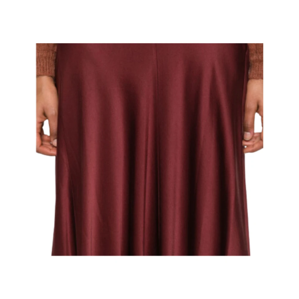 Forte Zijden Chocolade Lange Rok Brown Dames
