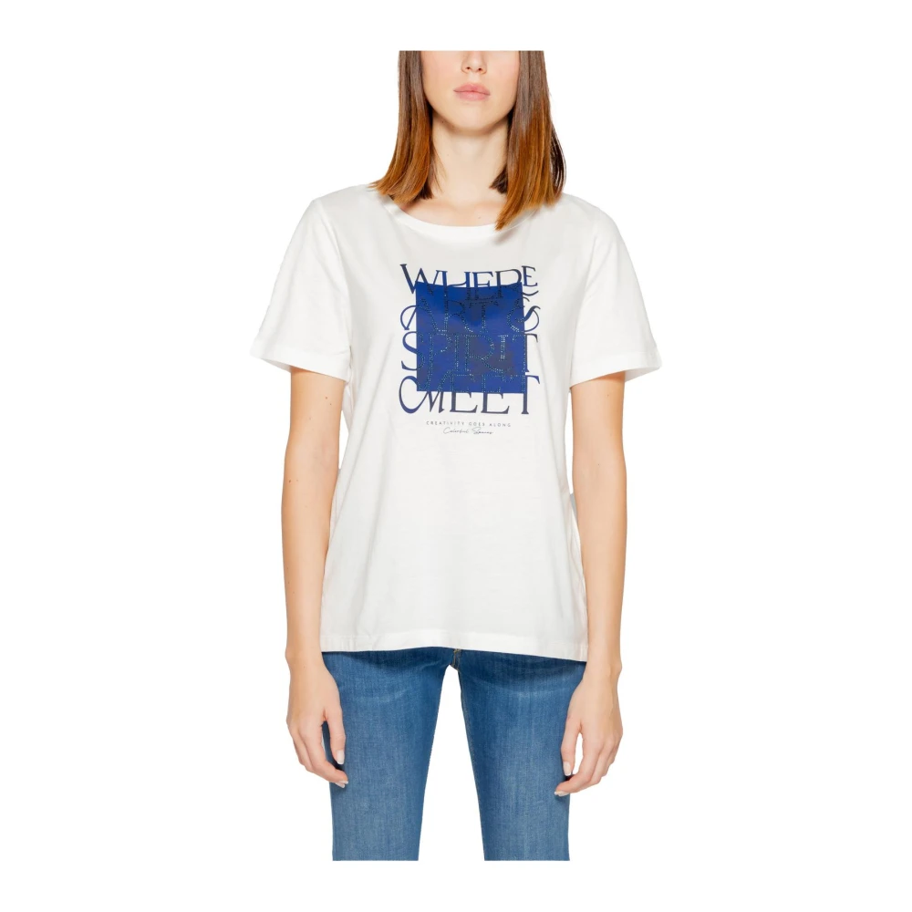 Street One Grafische Print T-shirt White Dames