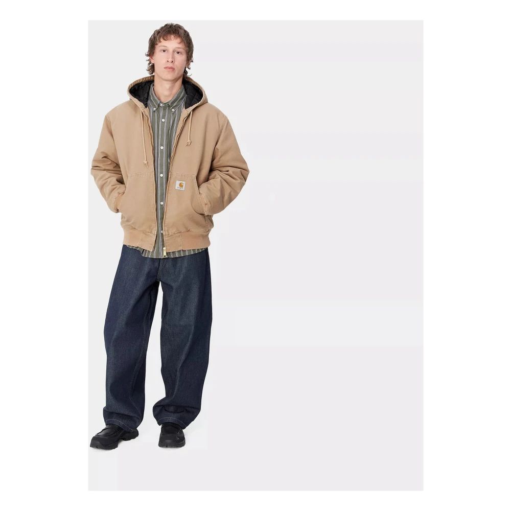 Carhartt WIP Biologische Katoenen Actieve Jas Peanuts Brown Heren