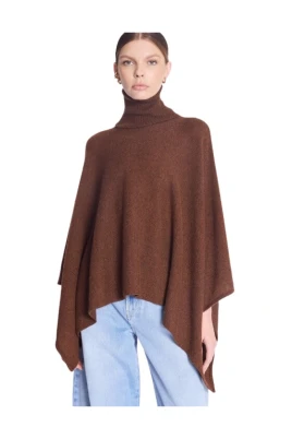 Turtle Neck Cashmere Poncho