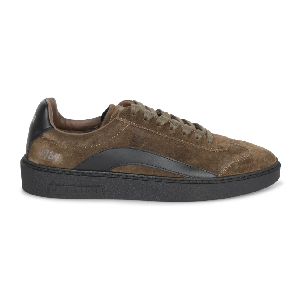 Dsquared2 Men's Green Military Suede Sneakers