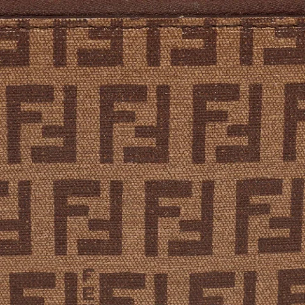 Fendi Vintage Pre-owned Coated canvas wallets Brown Dames