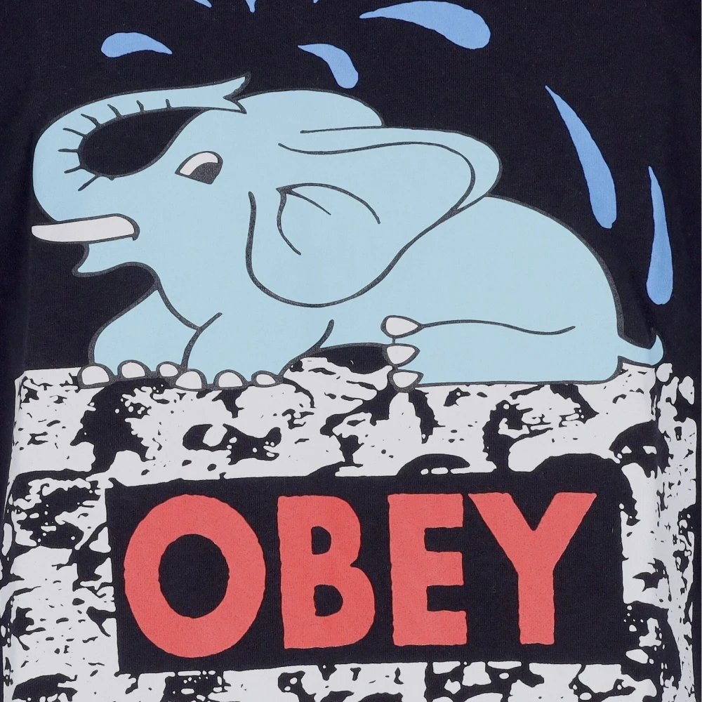 Obey Societal Collapse Tee Off Zwart T-shirt Black Heren