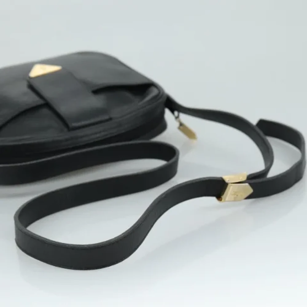 Saint Laurent Vintage Pre-owned Leather shoulder-bags Black Dames