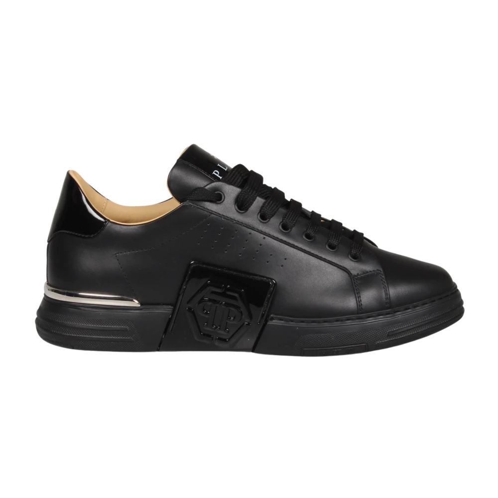 Philipp Plein Hexagon Läder Sneakers Black, Herr