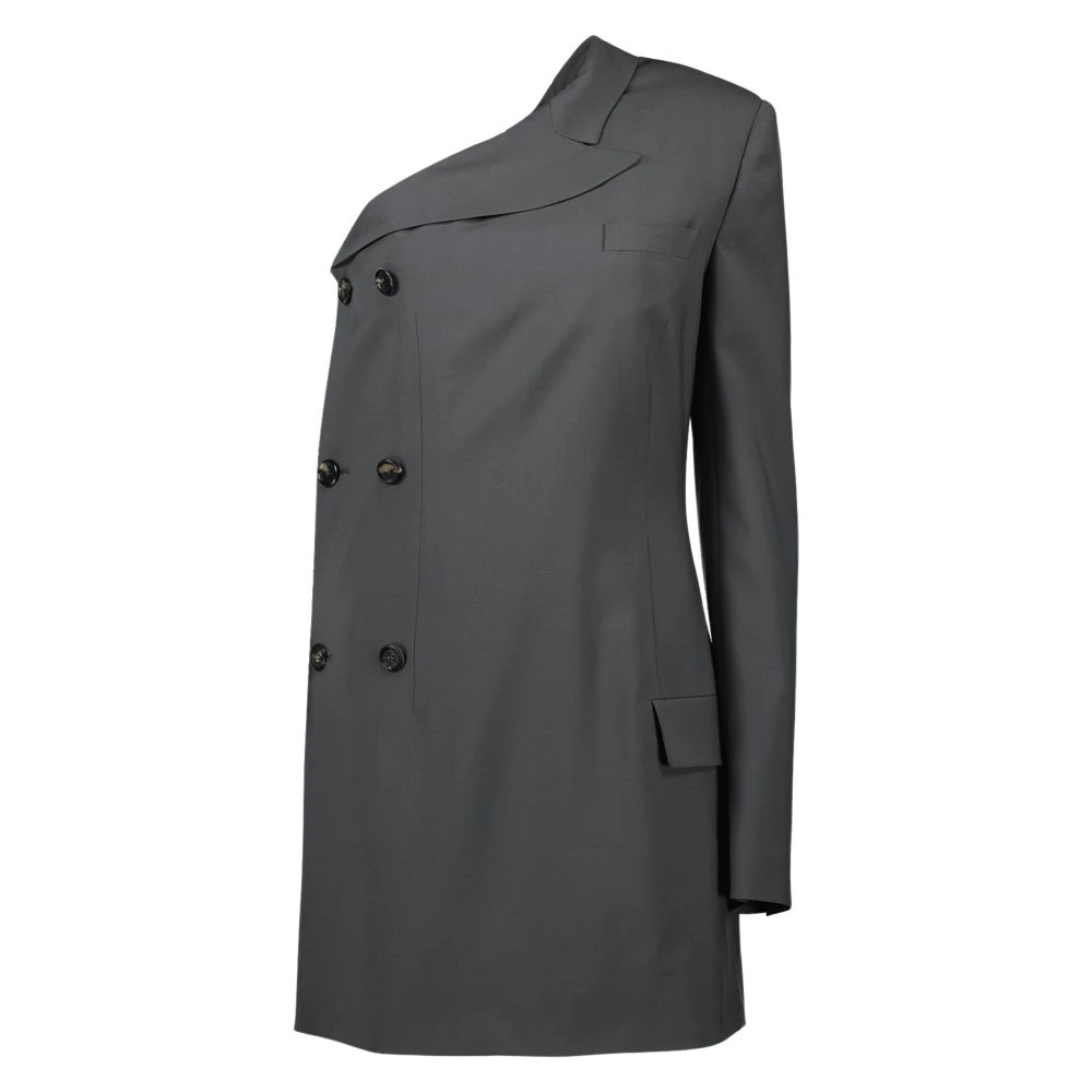 Moschino Asymmetrische Blazerjurk Lente-Zomer 2025 Gray Dames