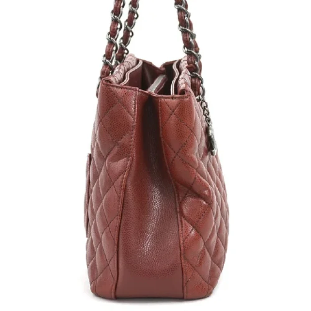 Chanel Vintage Pre-owned Leather totes Red Dames