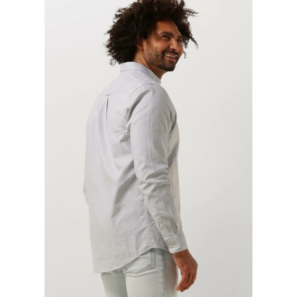 Scotch & Soda Essential Oxford Stripe Overhemd White Heren