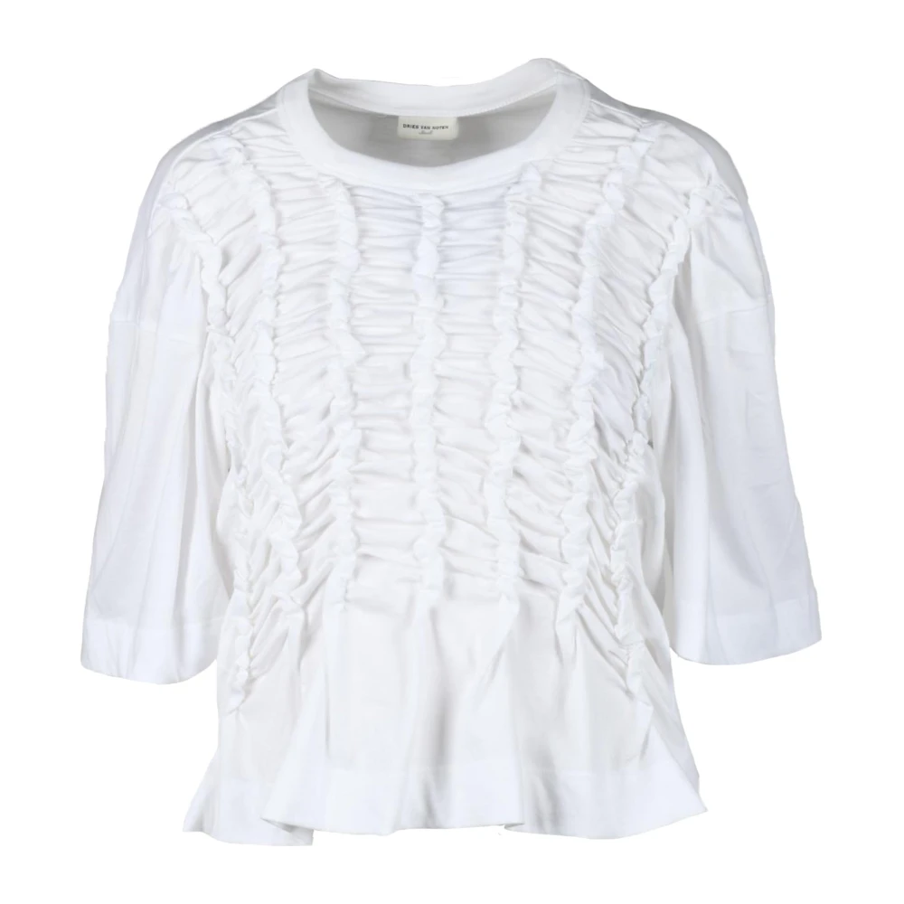 Dries Van Noten Katoenen T-shirt White Dames