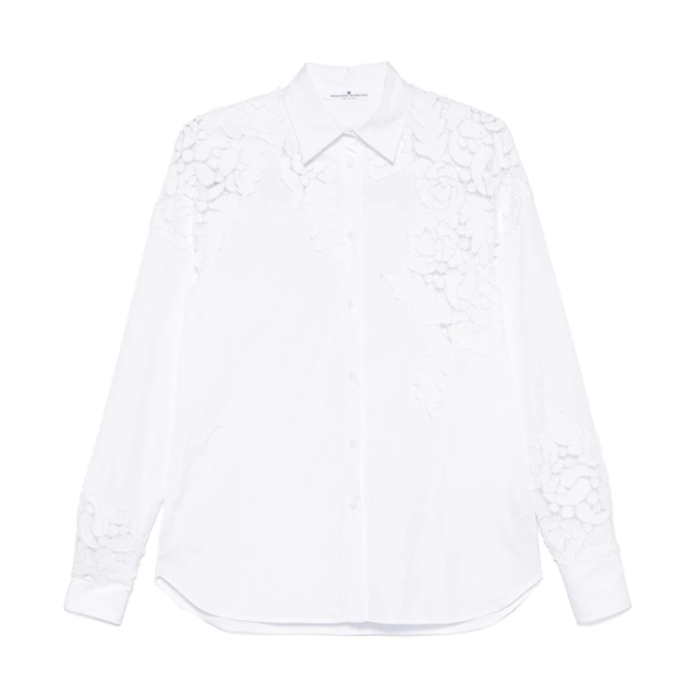 Ermanno Scervino Bianco Damesoverhemd Ss25 White Dames