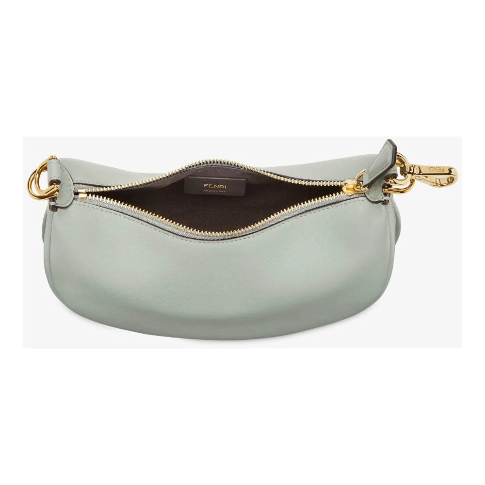 Fendi Vintage Groene Leren Crossbody Tas Green Dames