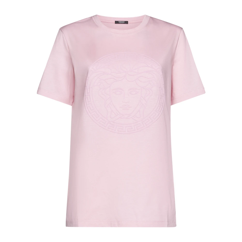 Versace Medusa Head Motif T-shirts en Polos Pink Dames