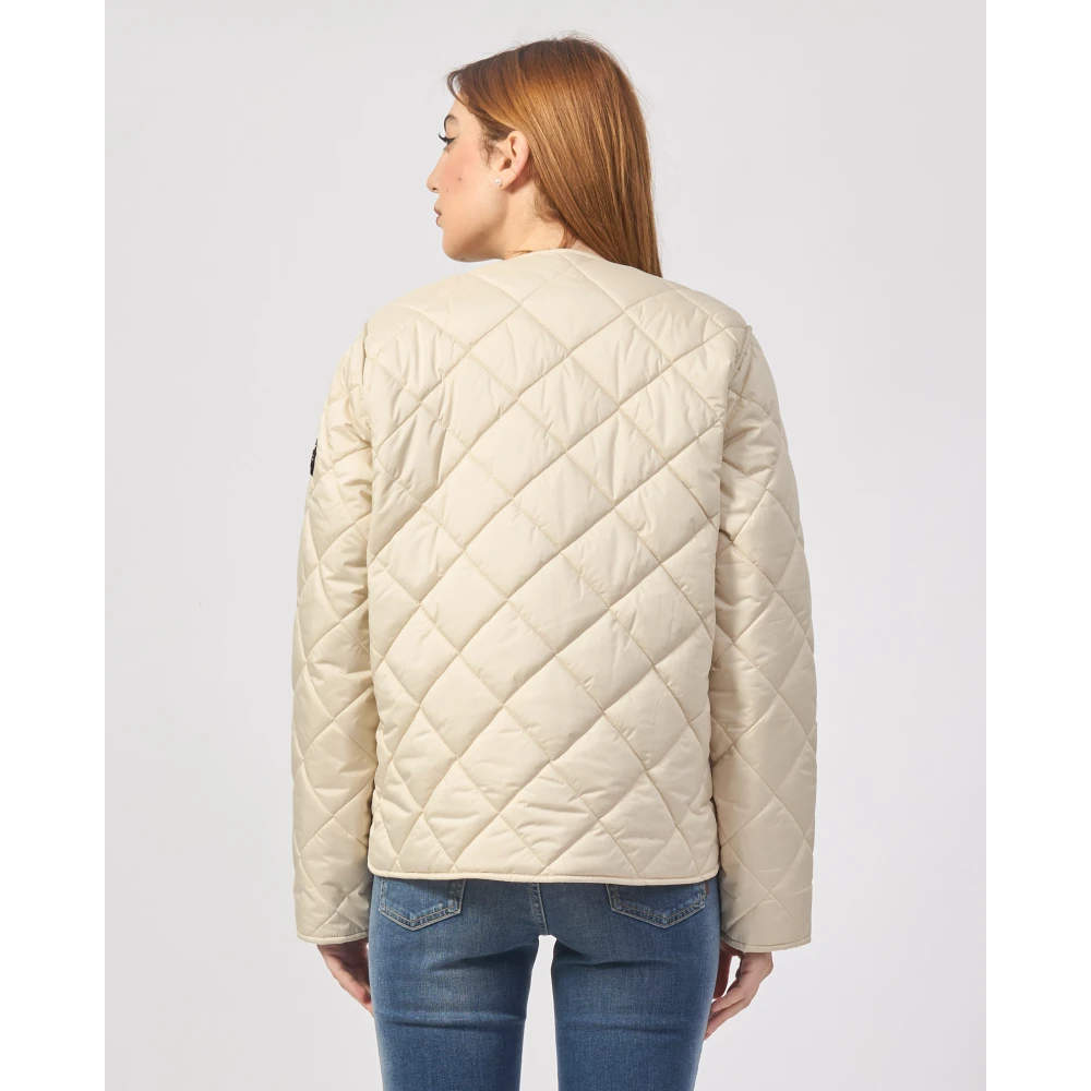 Ecoalf Beige Waterafstotende Jas Musa Beige Dames