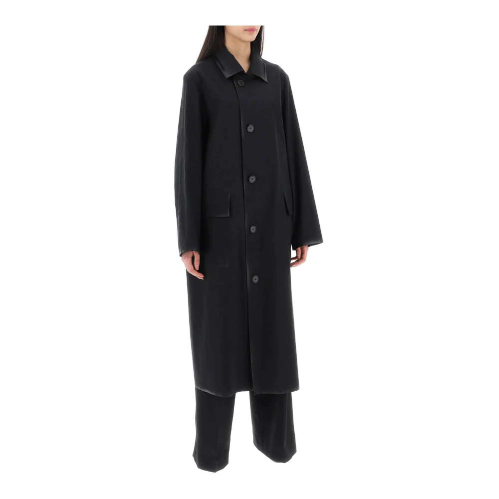 Maison Margiela Single-Breasted Coats Black Dames