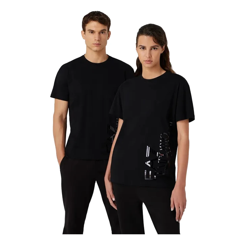 Emporio Armani EA7 Veelzijdige Unisex EA7 T-shirts en Polos Black Heren
