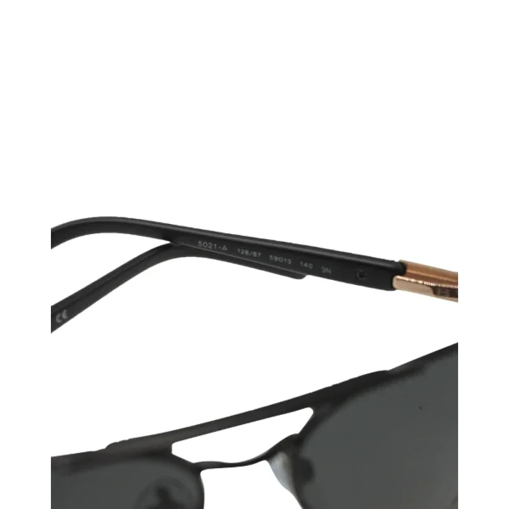 Bvlgari Vintage Pre-owned Metal sunglasses Black Dames
