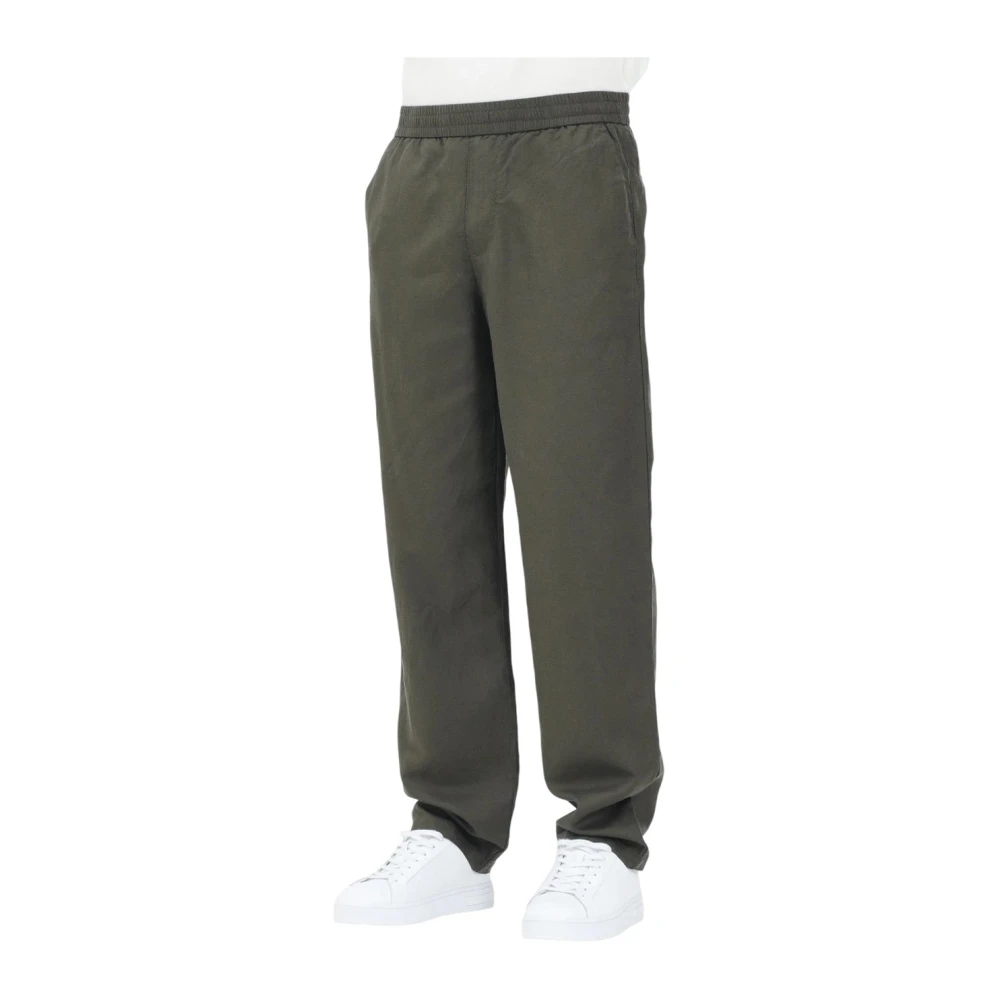 Armani Exchange Uomo Verde Pantaloni Casual Con Elastico In Vita