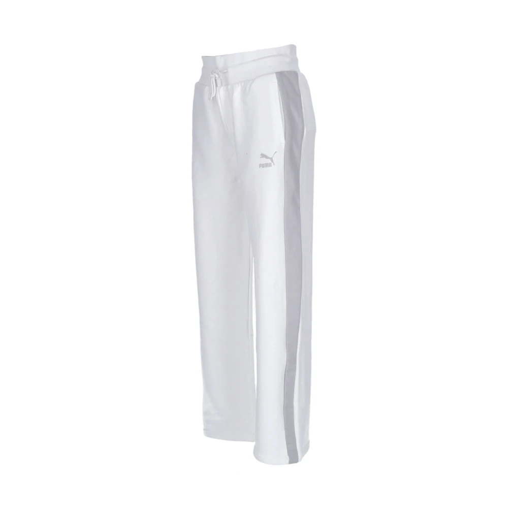 Puma Witte Lichtgewicht Trainingspak Straight Broek White Dames