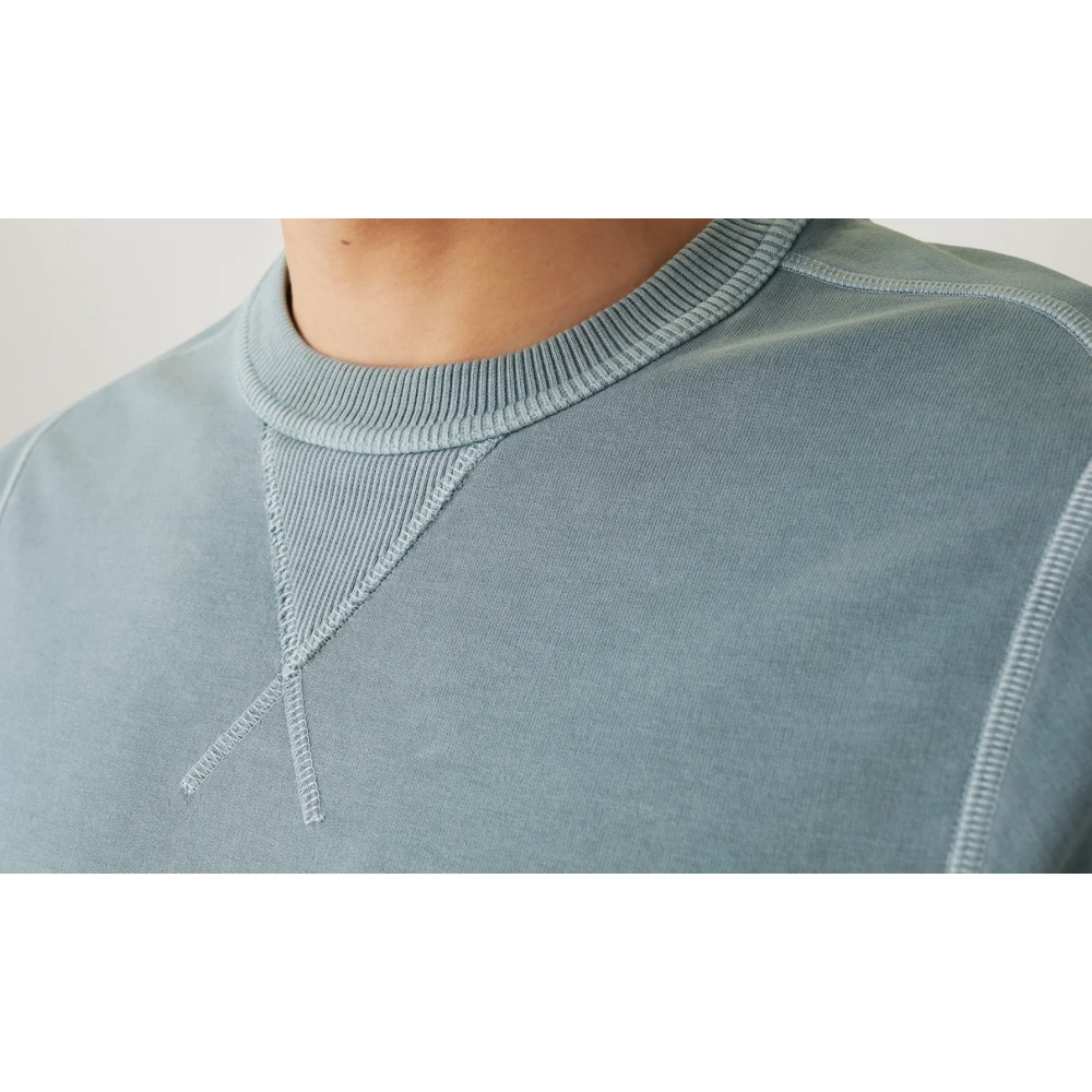Belstaff Gibe Lichtgewicht Fleece Sweatshirt in Staal Groen Green Heren