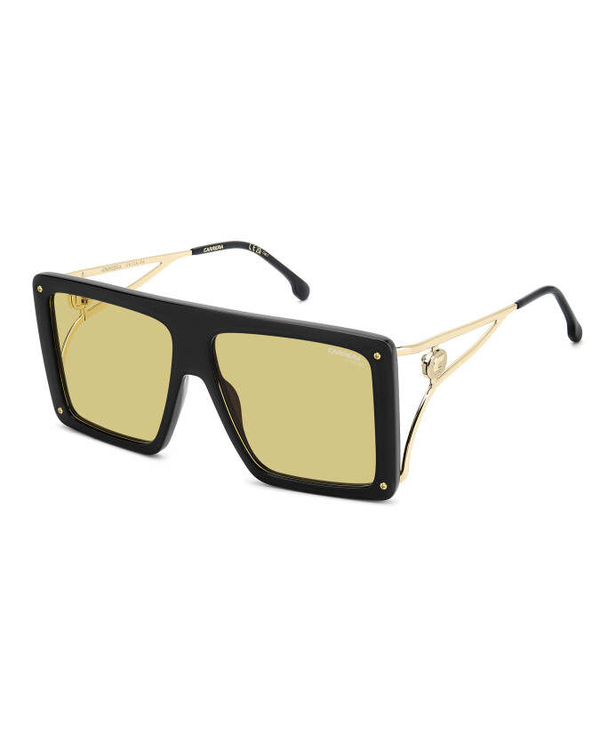 noir-sur-or-jaune-lunettes-de-soleil