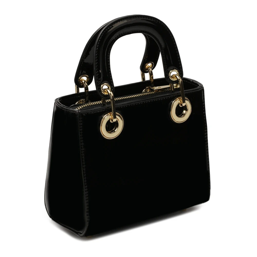 Kazar Zwarte Patent Mini Tas Black Dames