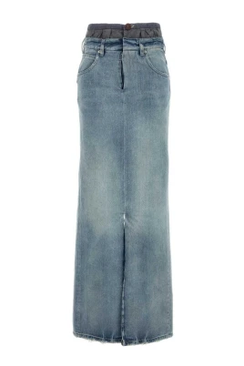 Maxi Jeanskjol med Slits