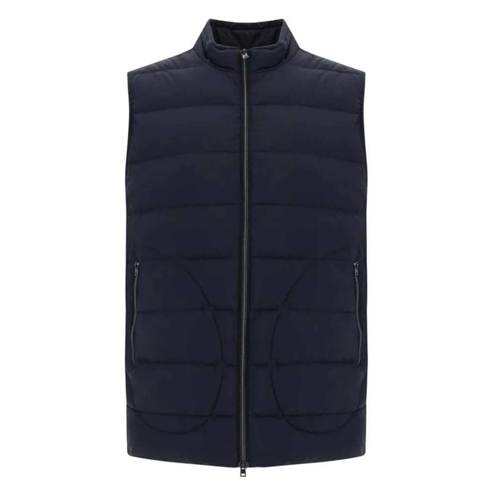Herno Zwarte Gewatteerde Vest Black Heren