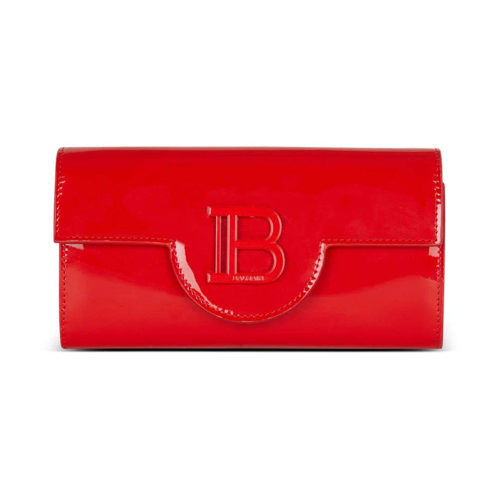 Balmain B-Buzz patentleren portemonnee Red Dames