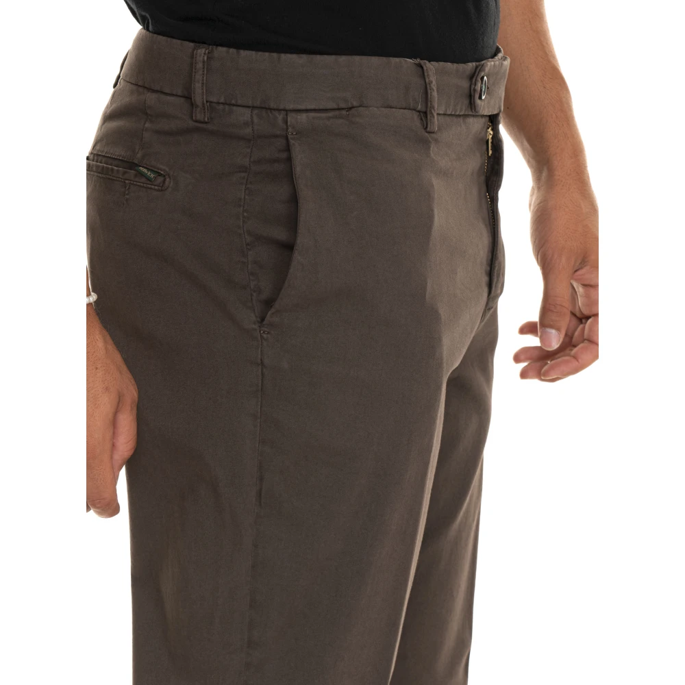 Berwich Rolzoom Chino Broek Brown Heren