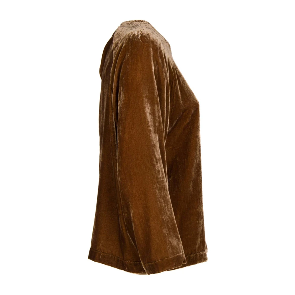 Ottod'Ame Chocolade Velvet Top Brown Dames