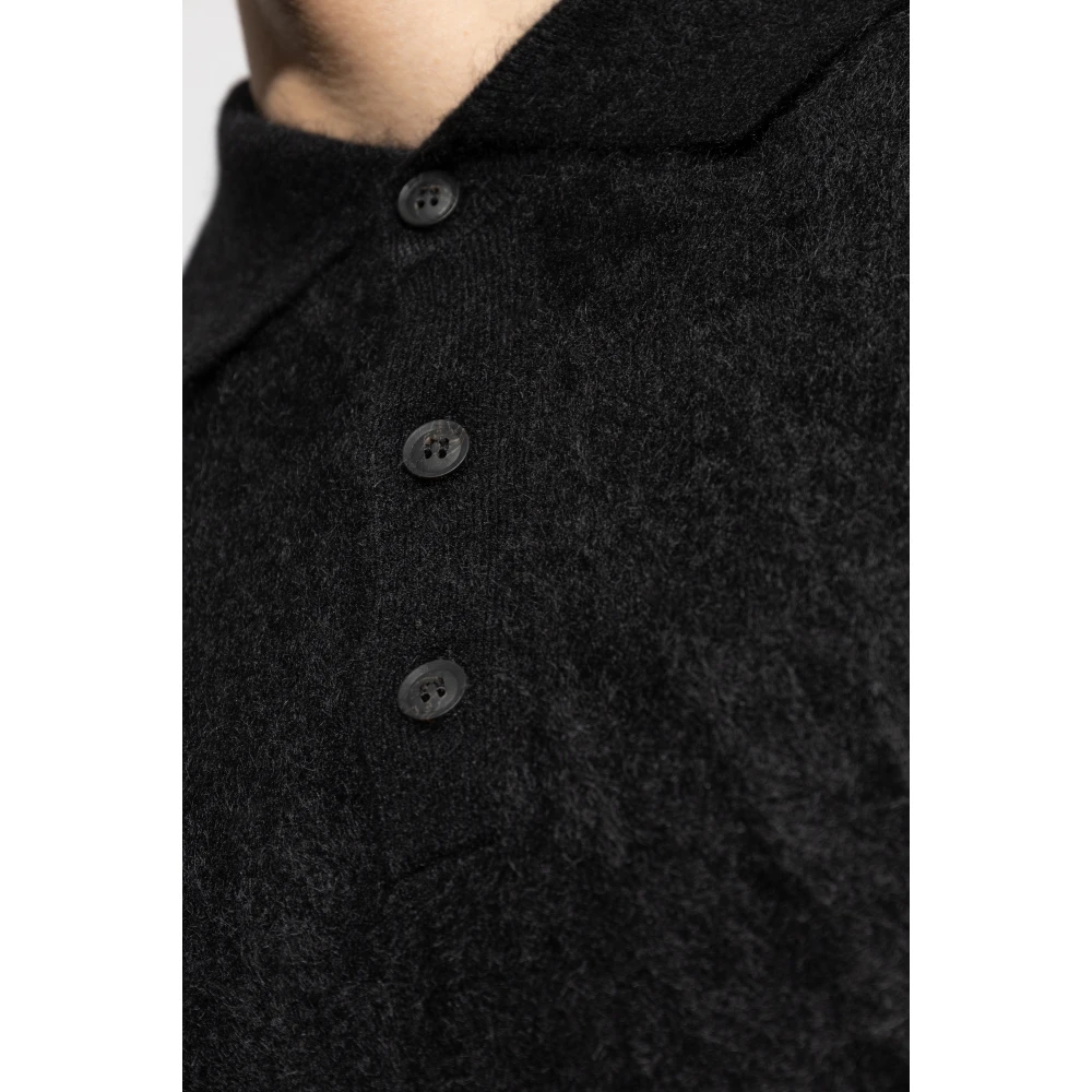 AllSaints Cashmere Polo Abel Black Heren