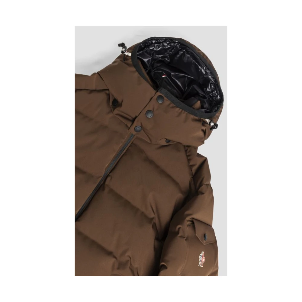 Moncler Korte donsjas met capuchon Brown Heren