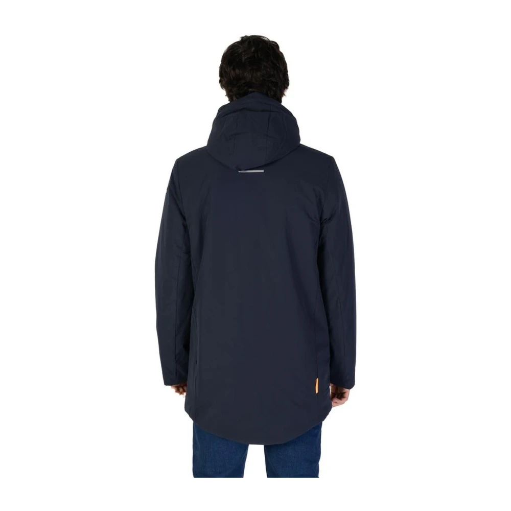 Suns Blauwe Polyester Herenjas Herfst Winter Collectie Blue Heren