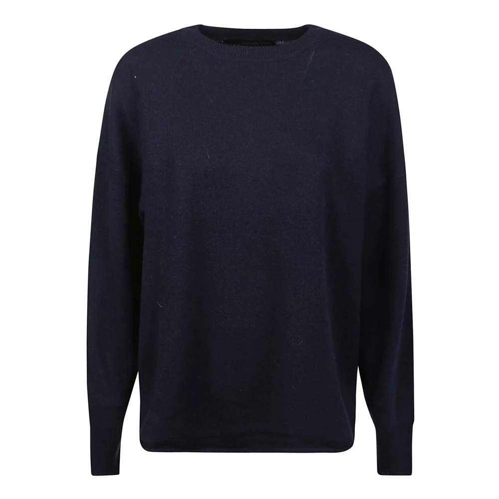 360cashmere Navy Crewneck Sweater Blue Dames