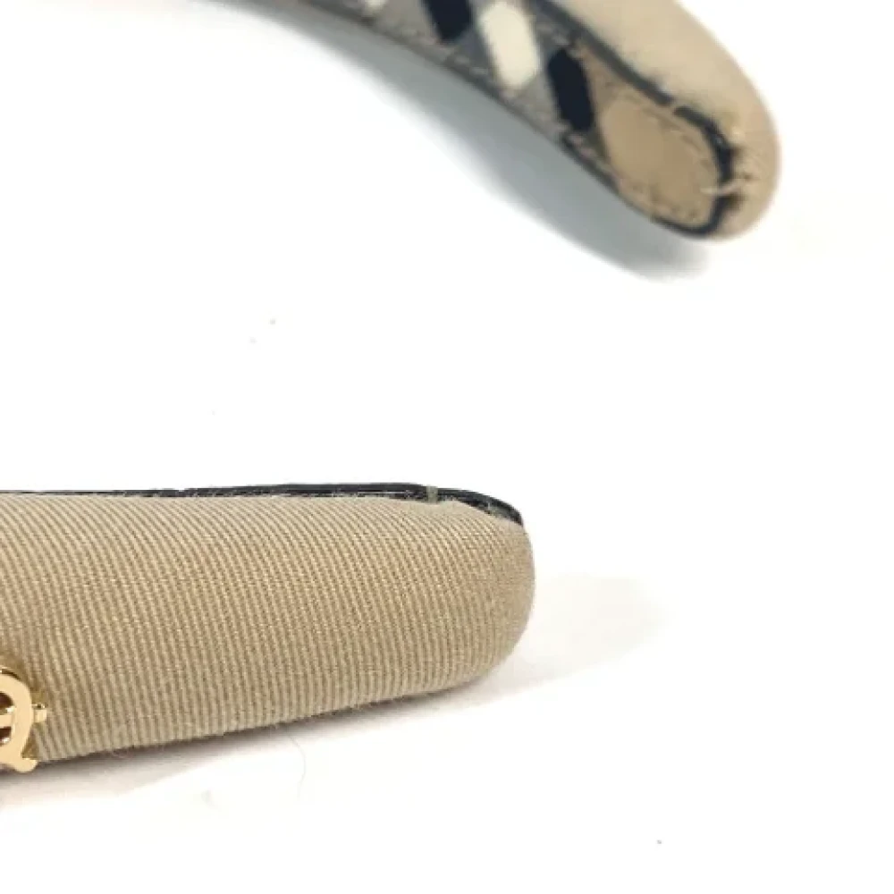 Burberry Vintage Pre-owned Canvas hair-accessories Beige Dames
