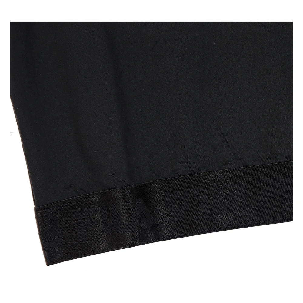 Fila Zwarte Cropped Crewneck Tee met Logo Black Dames