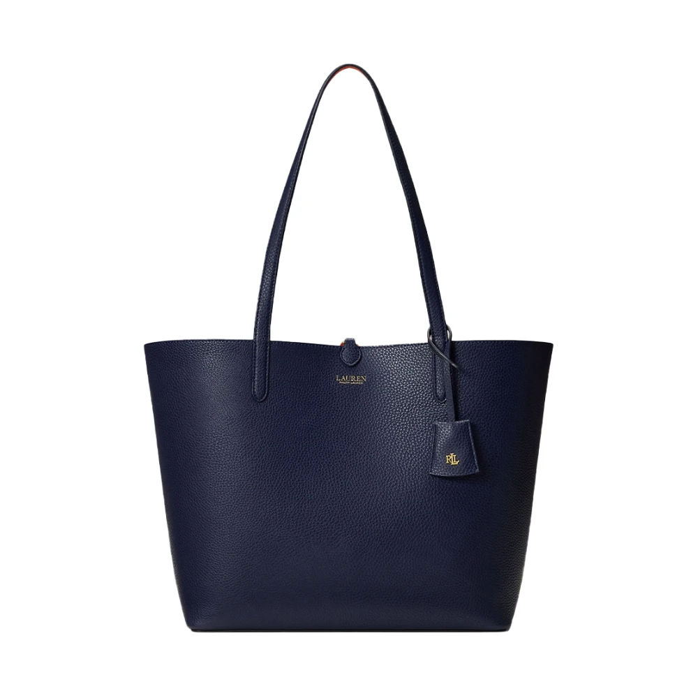 Ralph Lauren Women's Blue Shopping Bags, One Size, Logo-Detail Shoulder Bag
