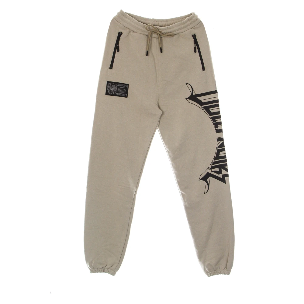 Dolly Noire Lichtgewicht Mannen 3D Lettering Sweatpants Gray Heren