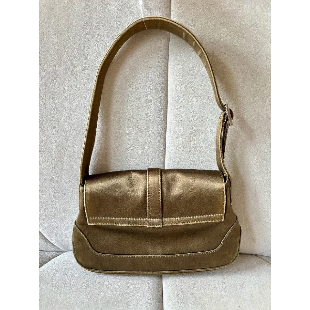 Gucci Vintage Pre-owned Satin gucci-bags Green Dames
