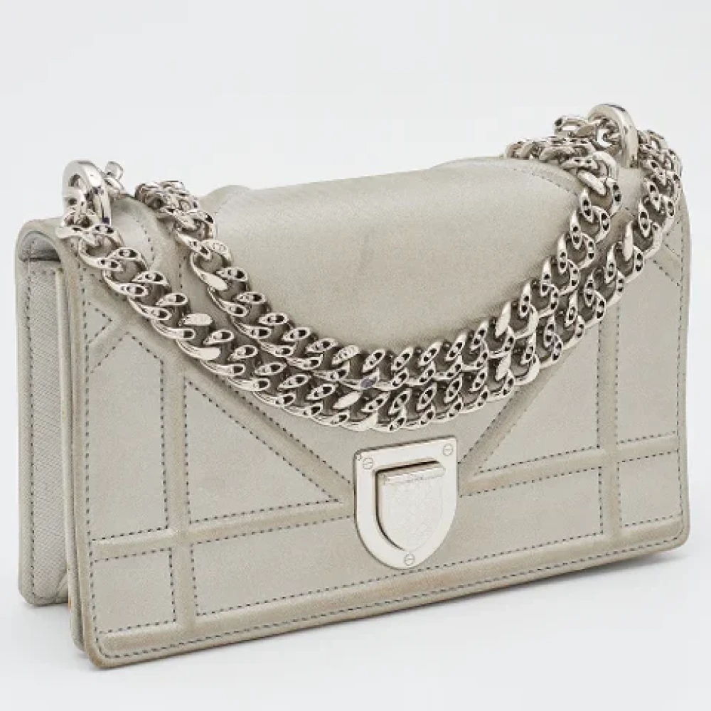 Dior Vintage Pre-owned Leather dior-bags Gray Dames