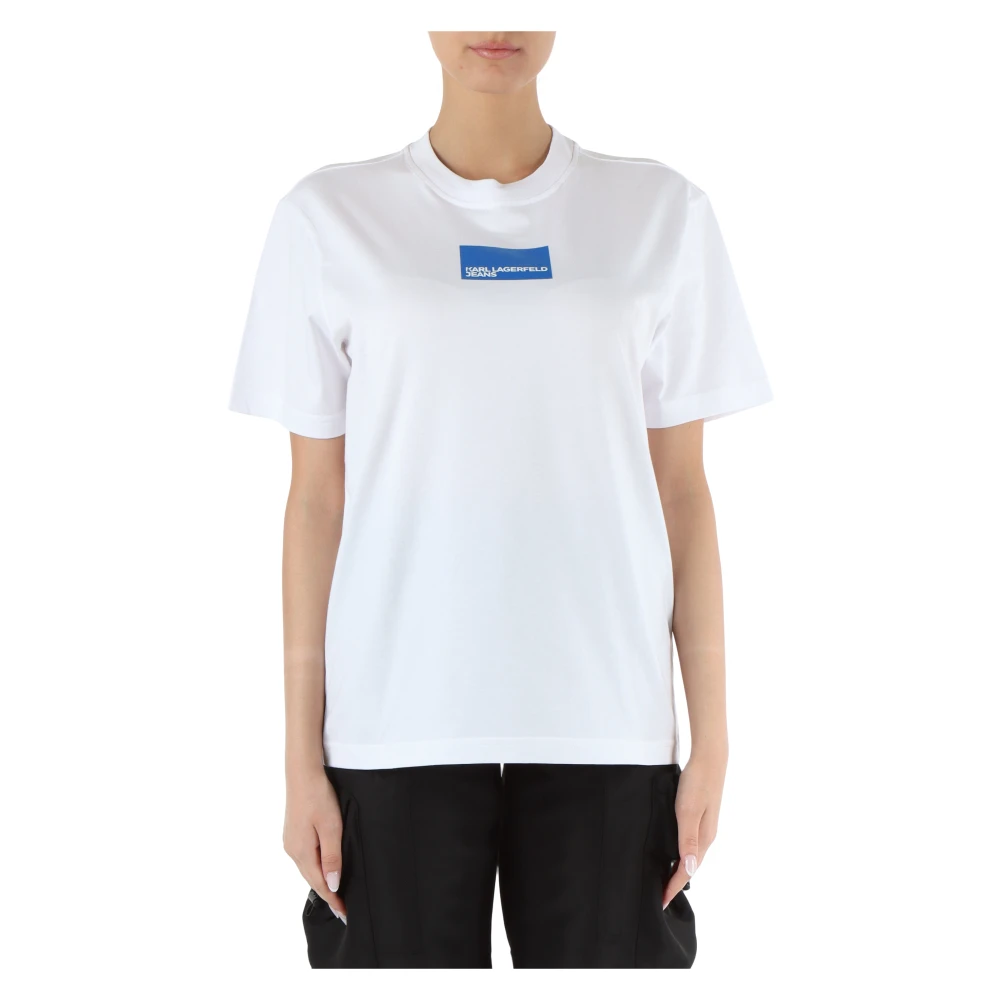 Karl Lagerfeld Katoenen Regular Fit T-shirt White Dames