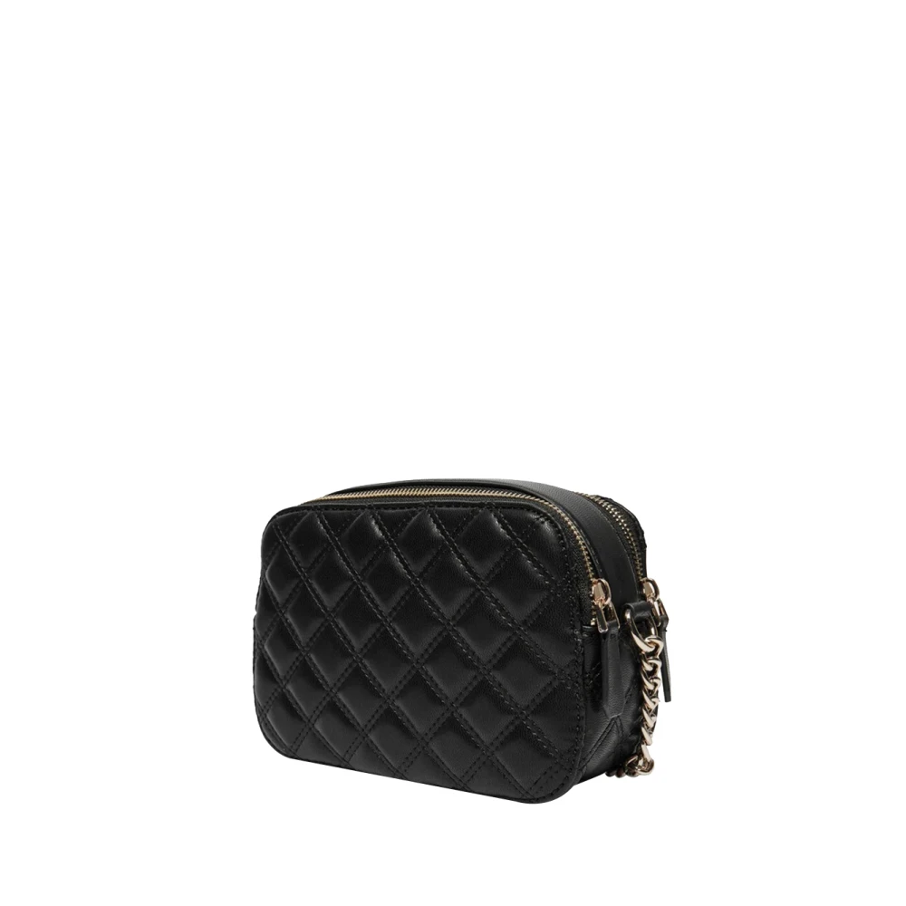 Guess Zwarte schoudertas met gouden details Black Dames