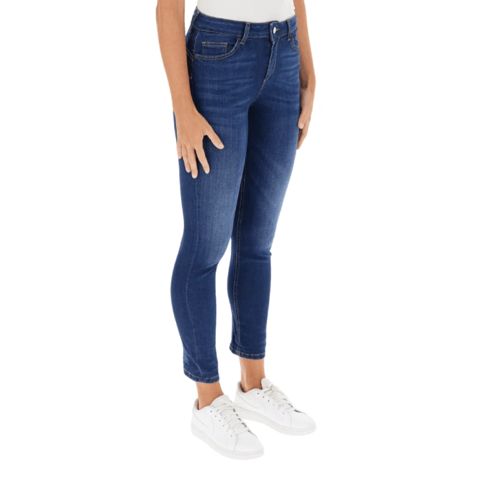 Liu Jo Skinny Denim Bottom Up Jeans Blue Dames