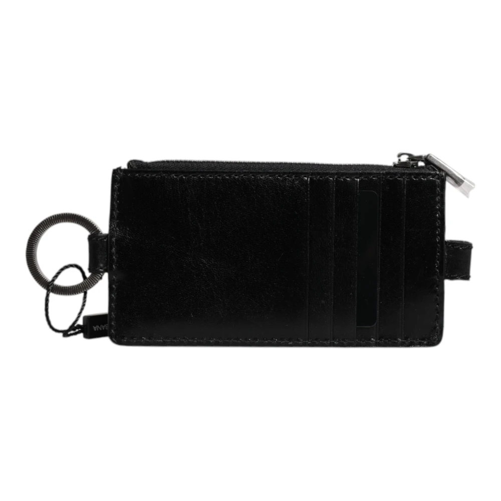 Dolce & Gabbana Unisex Nero - Porta Carte Logo In Pelle Di Cavallo Nera - Accessories - One Size