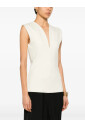 elegant-haut-sans-manches-a-col-v-profond