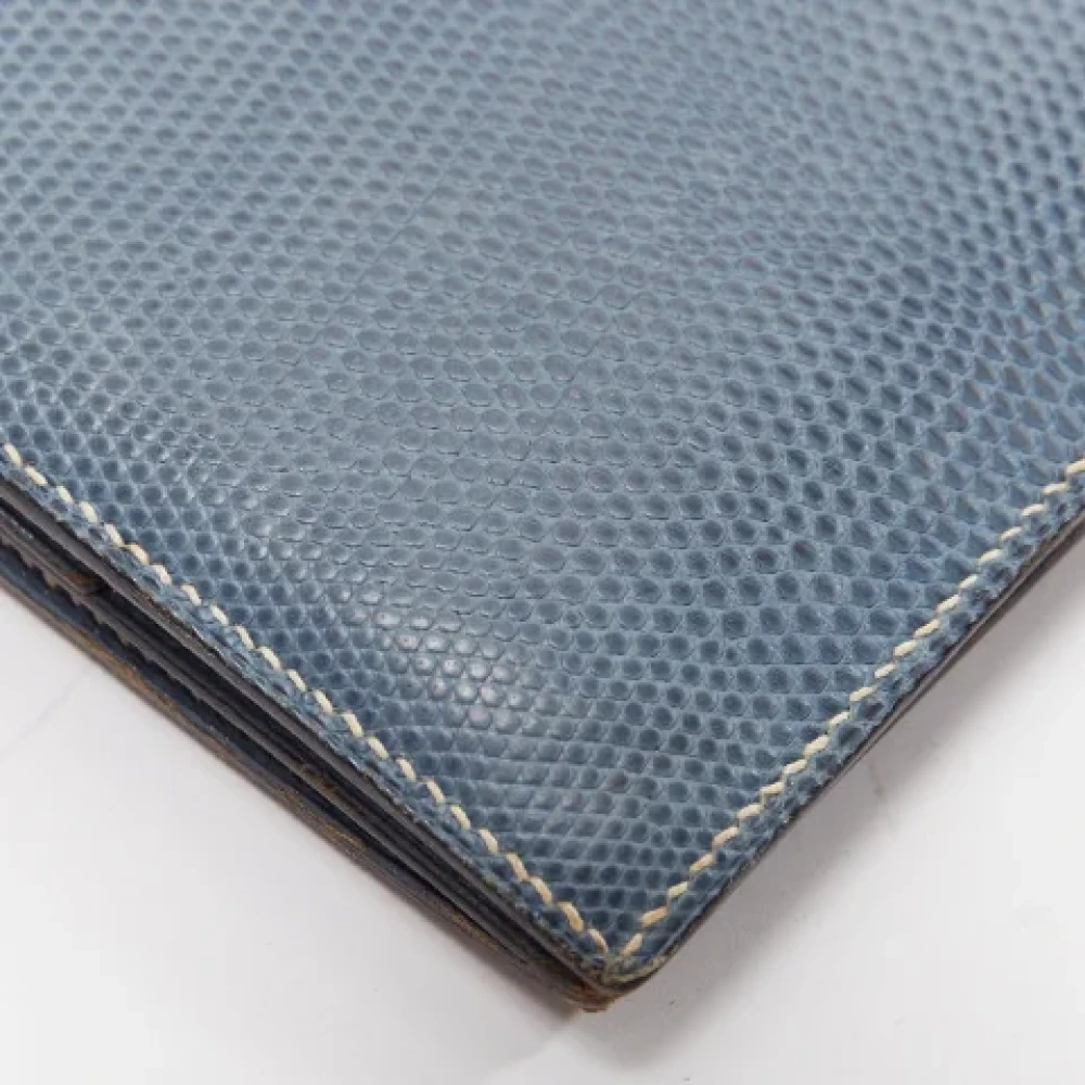 Hermès Vintage Pre-owned Leather wallets Blue Unisex