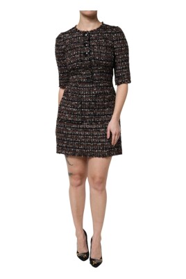 brown-tweed-a-line-mini-dress